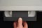 Closeup on video cassette loaded in VCR