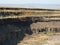 Closeup view of the disused mining site in Cumbria