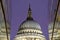 Closeup view of the dome of St Paul`s Cathedral designed by Sir Christopher Wren, London UK