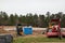 Closeup  view of heavy machinery at a construction site