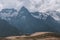 Closeup view mountains scenes in national park Dombai, Caucasus, Russia