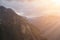 Closeup view mountains scenes in national park Dombai, Caucasus, Russia