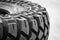 Closeup view of new mud and terrain tire tread