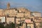 Closeup view over the old town of Spinetoli, Ascoli Piceno province, Marche region, Central Italy