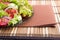 Closeup view of a plate with fresh salad of raw tomatoes