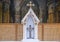 Closeup view of a portion of the altar of Saint Benedict`s Painted Church on the Big Island, Hawaii.