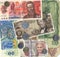 Closeup of vintage european currency