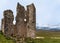 Closeup of wall of Castle Ardvreck ruins, Scotland.
