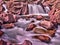 Closeup of a waterfall in Eldorado Canyon State Park, Colorado