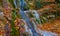 Closeup waterfall on a mountain river