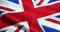 Closeup of waving flag of union jack, uk great britain england symbol