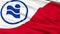 Closeup Waving National Flag of Irving City, Texas