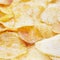 Closeup wavy potato chips