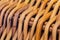 Closeup wicker wooden pattern foundation rustic country design pattern background