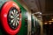 Closeup of Winmau dartboard