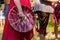 Closeup of woman holding sacred drum