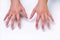 Closeup Woman\'s Hands Facing Down