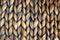 A closeup of woven texured wicker.