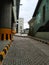 Closeup of Yelachenahalli Green Line Metro Station Outdoor Corridor with Pillers and Pedestrian Road