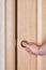 Closing wooden door