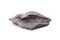 Closs up of shale stone on a white background.