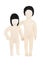 Cloth couple child mannequin / doll Isolated on White Background