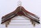Cloth drying hanger with metal clipper