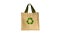 Cloth eco bags blank or cotton yarn cloth bags, empty bags and green recycling symbol
