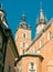 The cloth halls and the church of our lady in Krakow