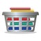 Clothes basket icon cartoon vector. Laundry pile