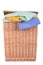 Clothes basket with towels