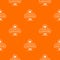 Clothes button service pattern vector orange