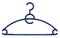 Clothes coat hanger isolated