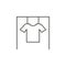 Clothes, cotton shirt icon - Vector. Simple element illustration natural concept. Clothes, cotton shirt, hanged shirt icon -