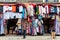 Clothes displayed at outdoors market