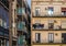 clothes drying in a apartment facade