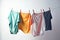 Clothes drying line. Generate Ai