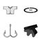 Clothes, fishing and other monochrome icon in cartoon style. service, weapons icons in set collection.