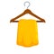 Clothes on hanger. Decoration of wardrobe and cloakroom.