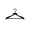 Clothes hanger glyph icon or clothing sign