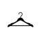 Clothes hanger glyph icon or clothing sign
