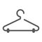 Clothes hanger glyph icon, laundry and wardrobe, rack sign, vector graphics, a solid pattern on a white background.