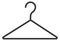 Clothes hanger line icon. Clothing storage symbol