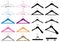 Clothes hanger, vector set