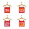 Clothes Hangers With Sale Tag