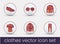 Clothes Icon Set bordeaux