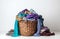 Clothes laundry textile basket dirty