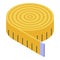 Clothes measurement tape icon, isometric style