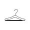 Clothes rack. Doodle vector isolated single hanger