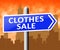 Clothes Sale Showing Cheap Fashion 3d Illustration